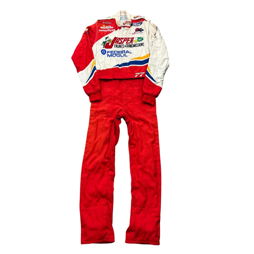 Vintage Pyrotect Nascar Winston Cup Jasper Engines Racing Suit Bobby Hillin Jr